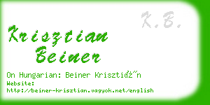 krisztian beiner business card